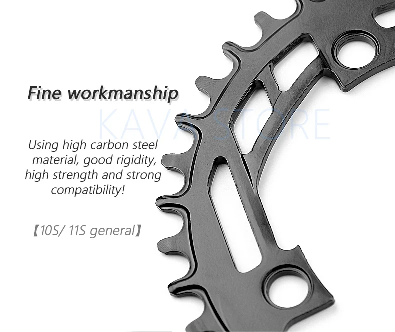 Prowheel Mountain Bike Round Sprocket 104BCD-32T 34T 36T 38T 40T Steel Plate Bike Chainring Compatible: 1X7/8/9/10/11/12 Speed