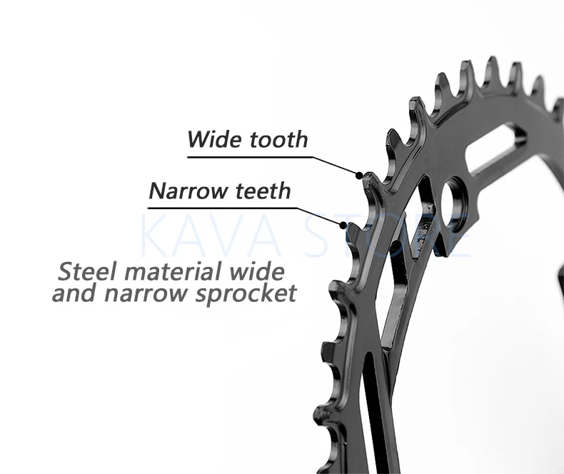 Prowheel Mountain Bike Round Sprocket 104BCD-32T 34T 36T 38T 40T Steel Plate Bike Chainring Compatible: 1X7/8/9/10/11/12 Speed