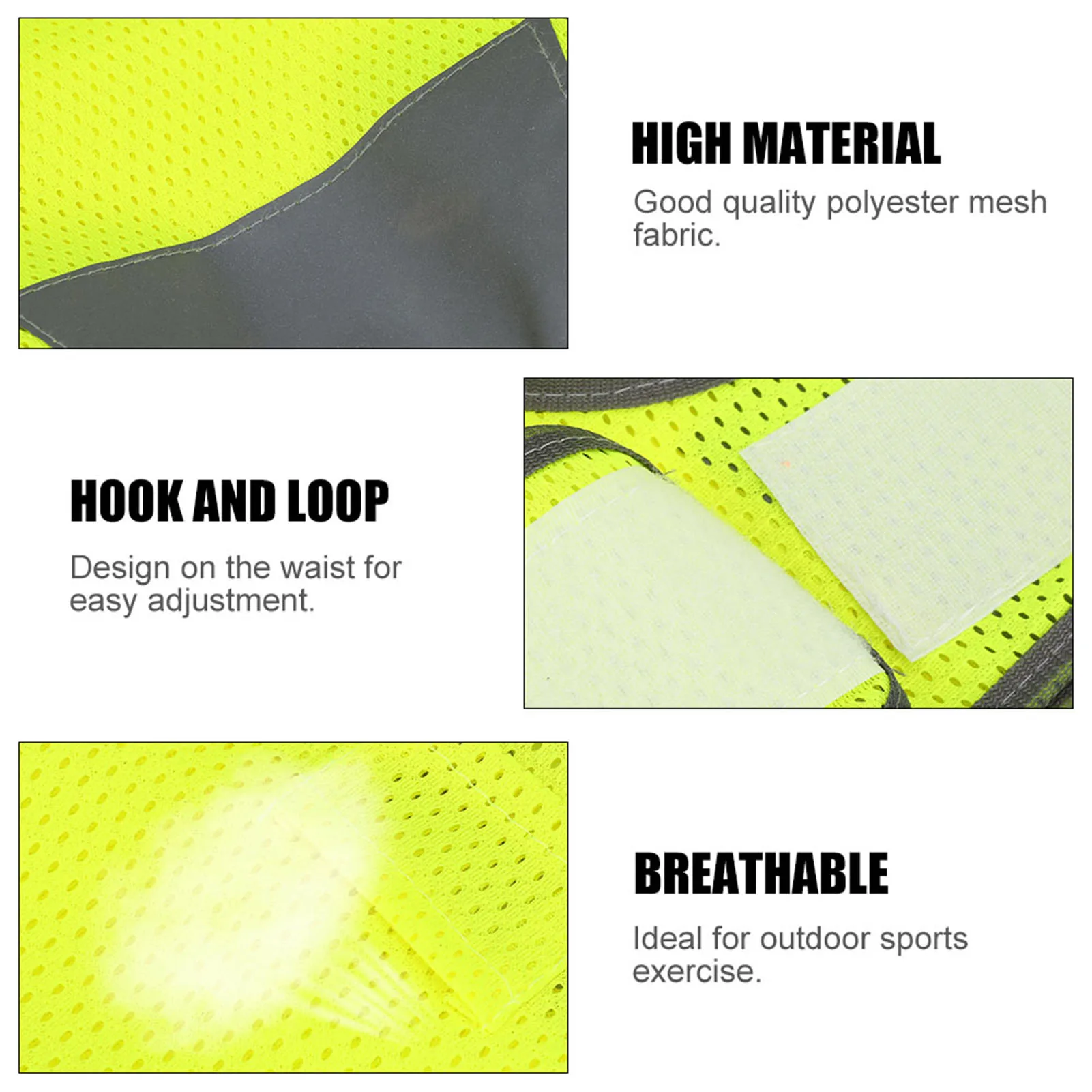 High Visibility Adjustable Reflective Safety Vest for Outdoor Sports Cycling Running Hiking