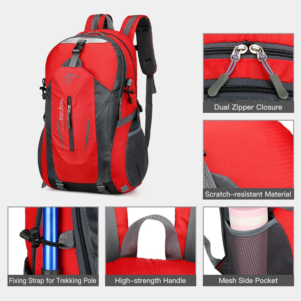 Hiking Backpack 40L Waterproof Lightweight Outdoor Hiking Trekking Daypack Travel Backpack for Men Women Mountaineering Backpack