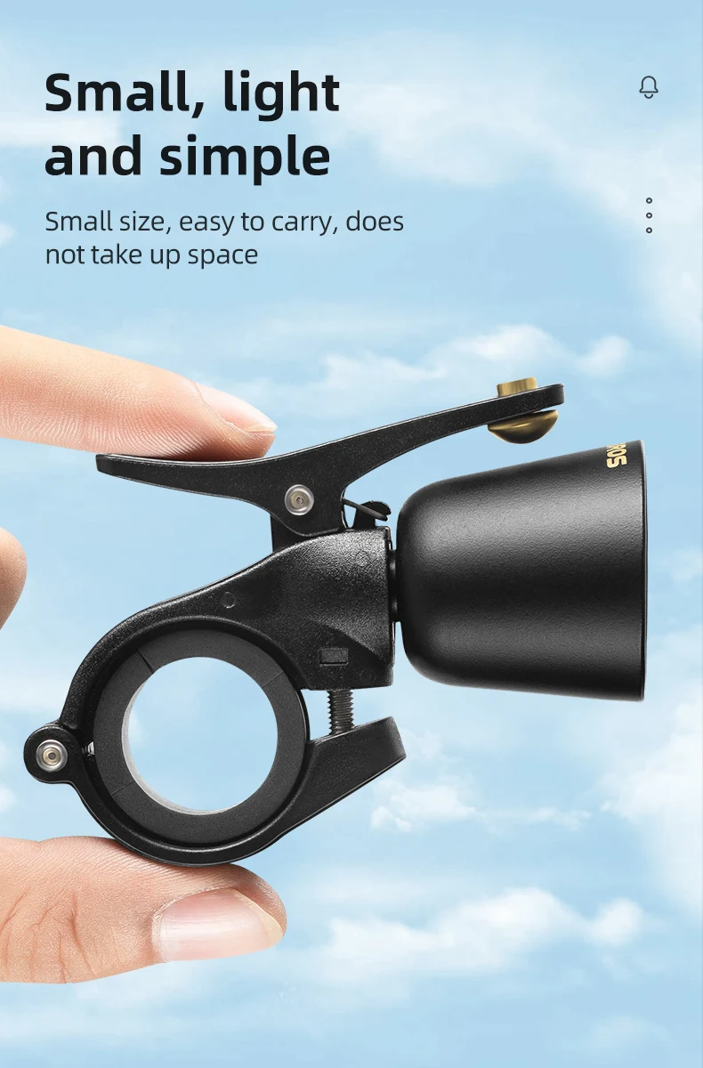 ROCKBROS Bicycle Bell MTB Mountain Road Bike Horn Bell Copper Warning High Decibel Clear Ring Bell Cycling Retro Crisp Bell