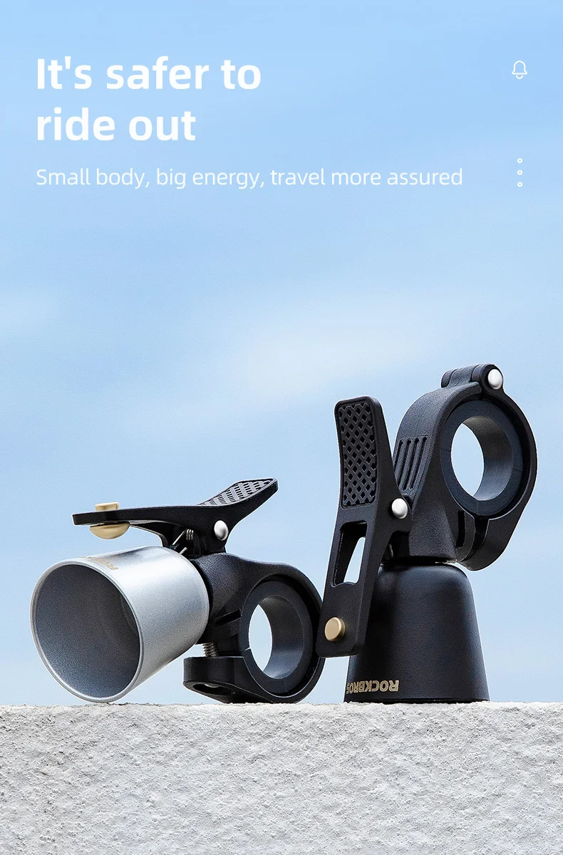 ROCKBROS Bicycle Bell MTB Mountain Road Bike Horn Bell Copper Warning High Decibel Clear Ring Bell Cycling Retro Crisp Bell