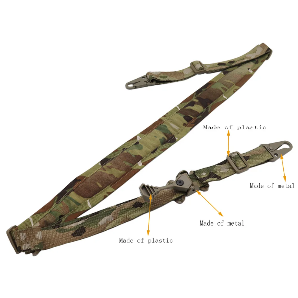 Tactical Rifle Sling 2 Point Combat Modular Strap Slingster Quick Adjustable Pull Hunting GUN Accessories