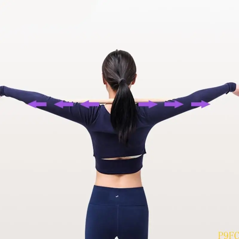 Wood Yoga Training Stick Correct Postures Exercise Stick Postures Corrector Open Shoulder Stick Back Straightener