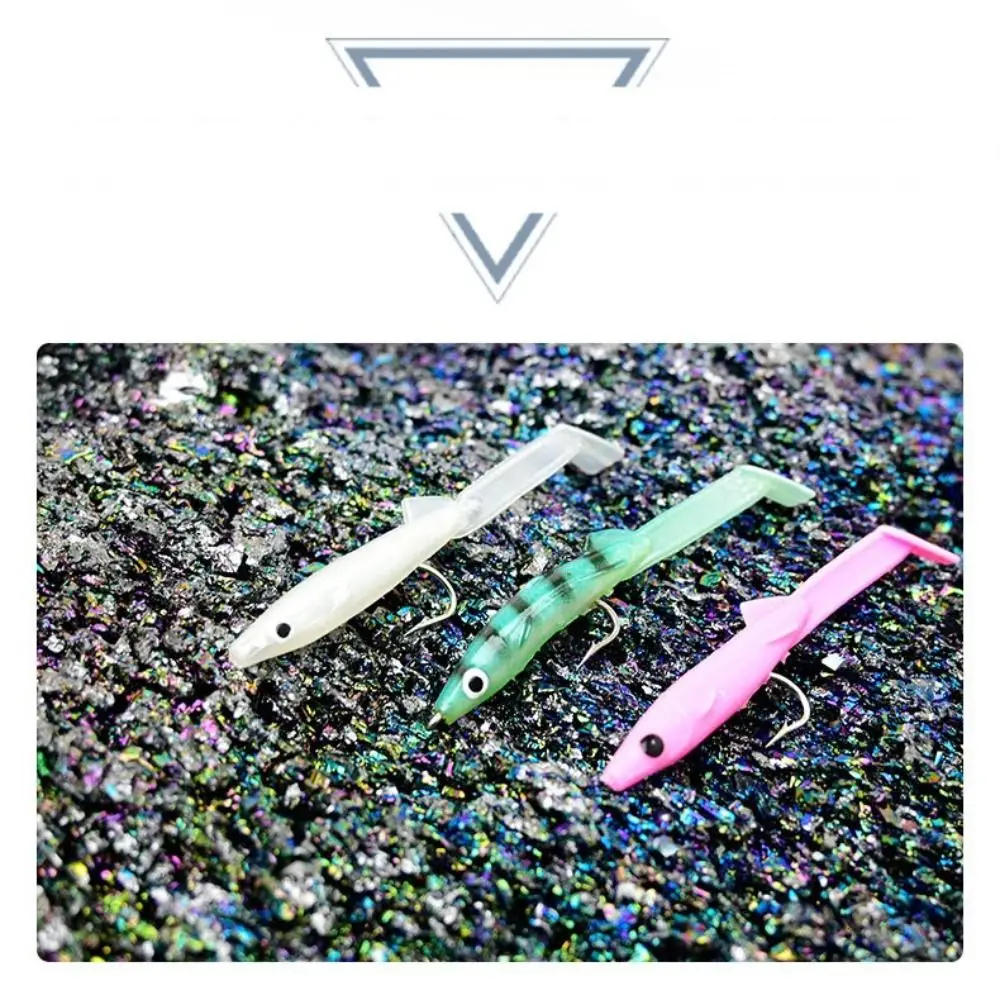17pcs Mixed Color Raglou Sea Fishing Spinning Soft Lure Silicone Bait Shad Silicone Fishing Trolling Artificial Bait