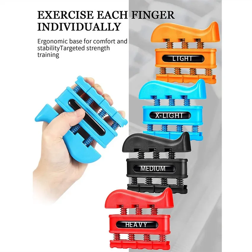 Finger Strengthener Finger Exerciser for Forearm and Hand Strengthener Hand Grip Workout Equipment for Musician Rock Climbing