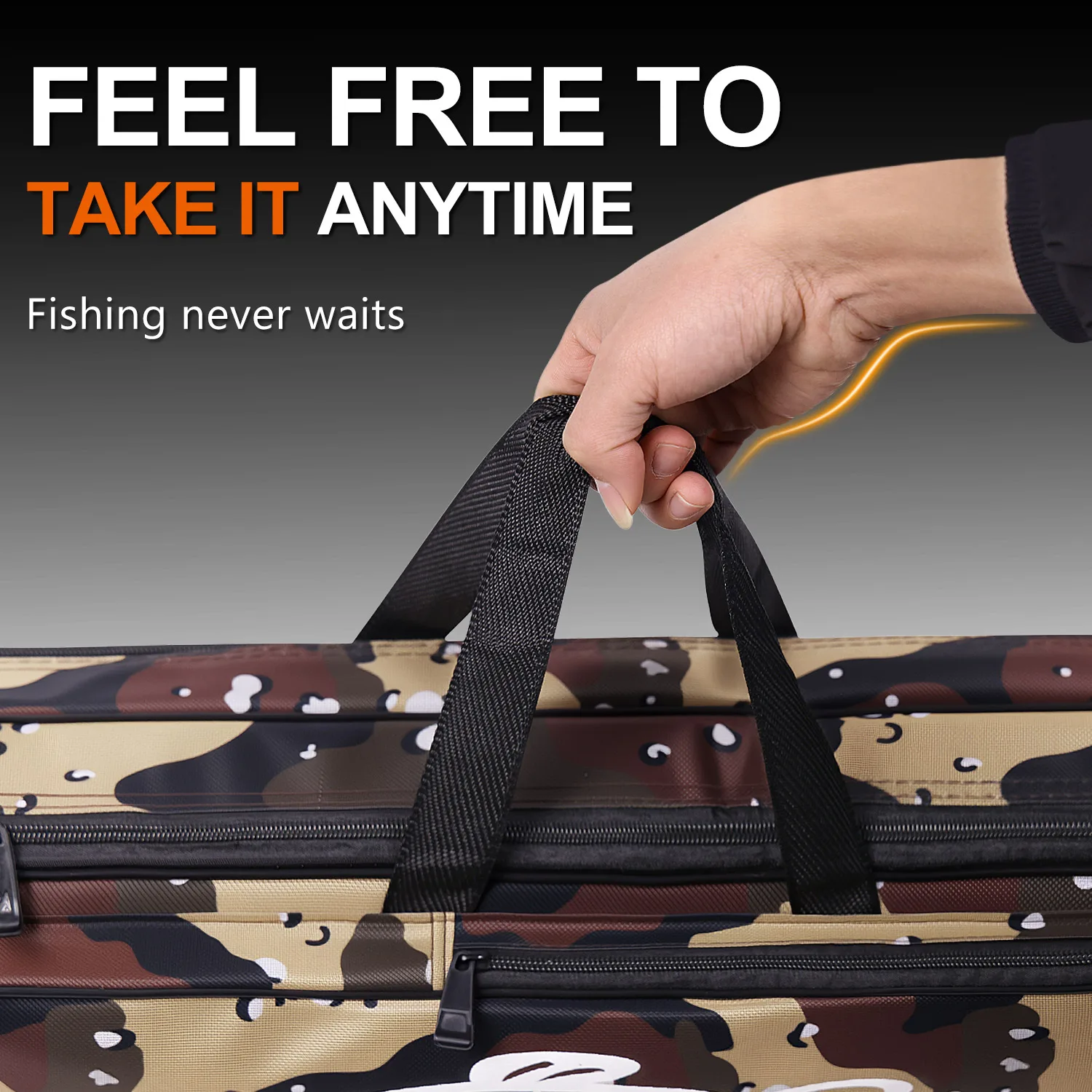 Sougayilang 80/120cm Fishing Rod Storage Bag Large Capacity Fishing Bag Fishing Gear Organizer Carp Fishing Bag Pesca