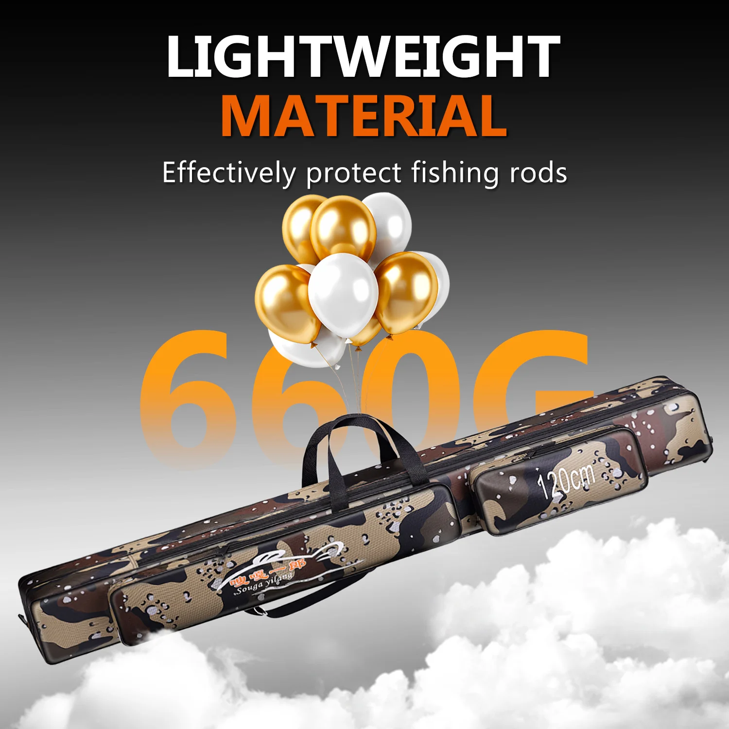 Sougayilang 80/120cm Fishing Rod Storage Bag Large Capacity Fishing Bag Fishing Gear Organizer Carp Fishing Bag Pesca