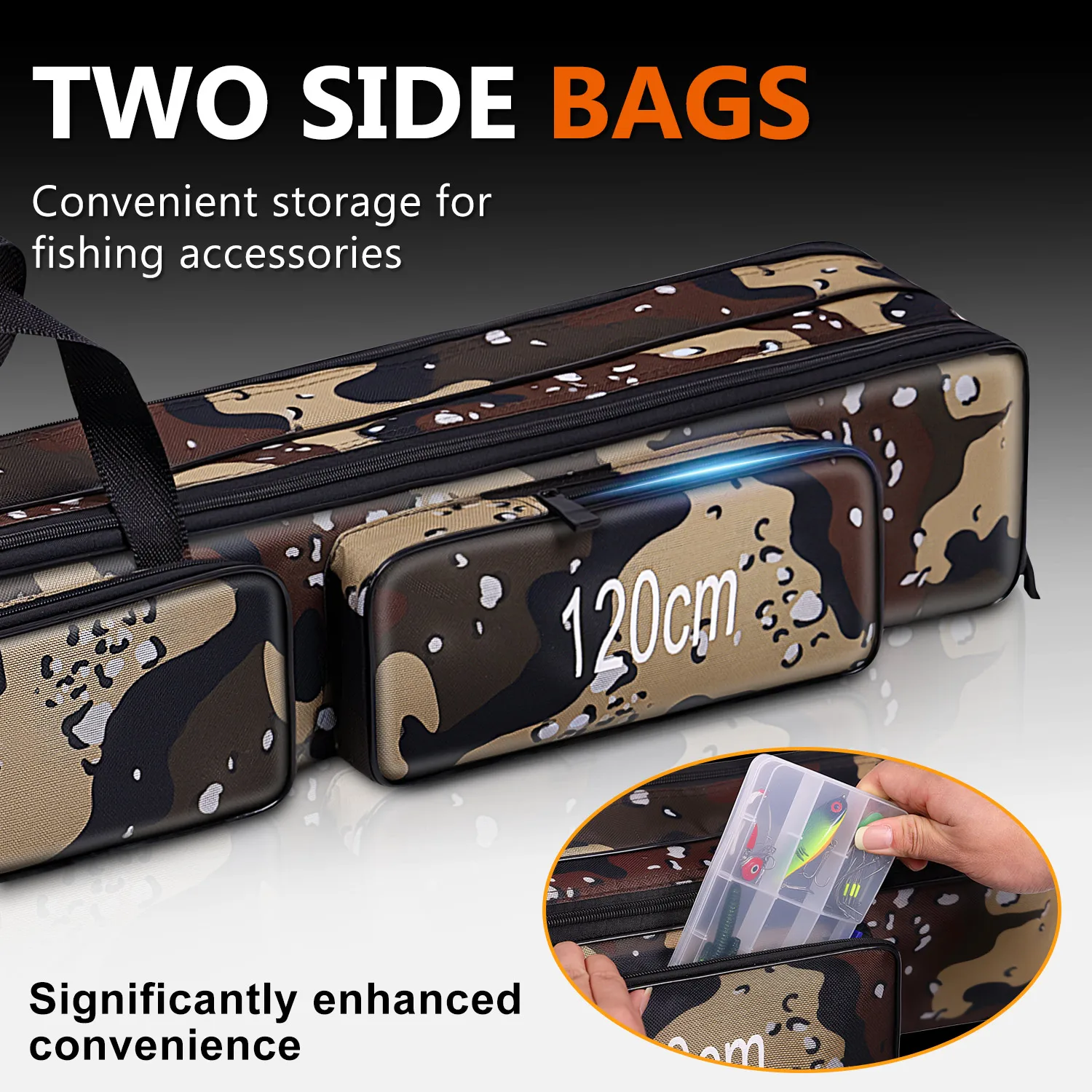 Sougayilang 80/120cm Fishing Rod Storage Bag Large Capacity Fishing Bag Fishing Gear Organizer Carp Fishing Bag Pesca