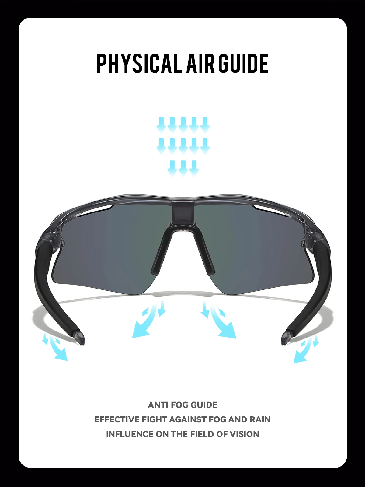 AIELBRO Sports Sunglasses for Men Women Cycling Running - UV400 Protection Bicycle Glasses for Road Bike & Outdoor Activities