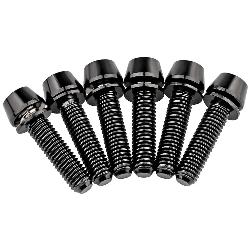 6PCS Bolt M5/M6 X 20mm Bicycle Handlebar Stem Screw With Washer For MTB Road Bike