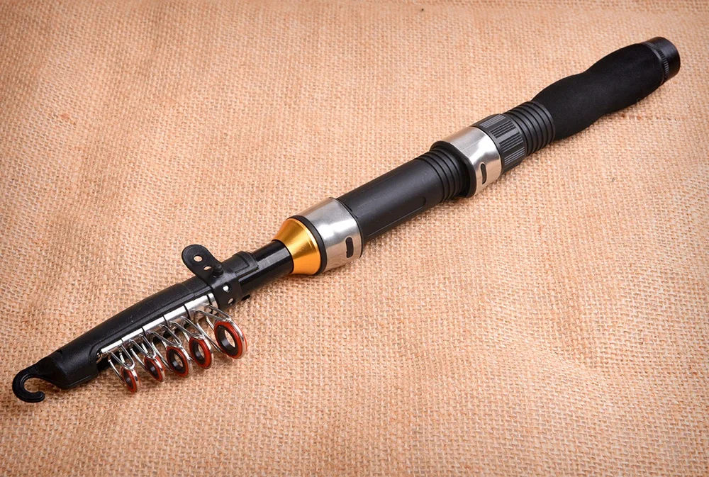 Ultra Short Mini Ice Fishing Rod Telescopic 1M-2.3M Pocket Travel Pole for Lure Fish in Saltwater Freshwater Winter