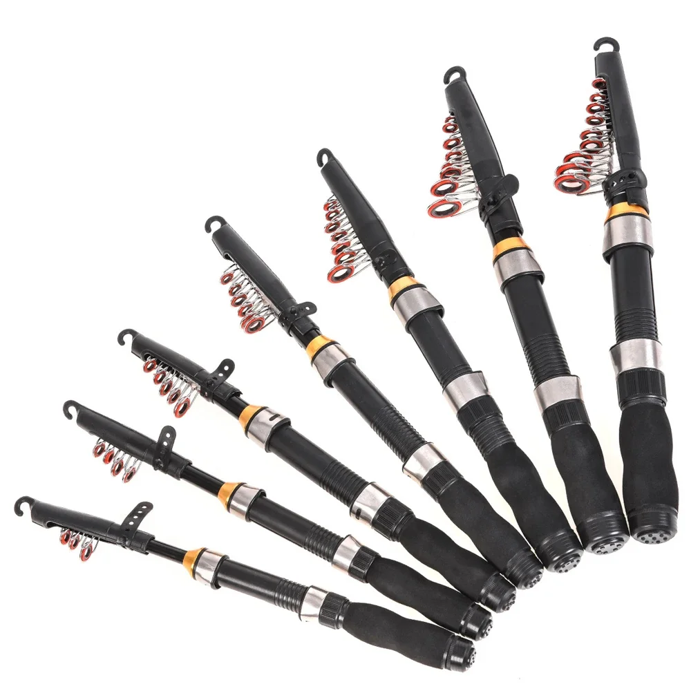 Ultra Short Mini Ice Fishing Rod Telescopic 1M-2.3M Pocket Travel Pole for Lure Fish in Saltwater Freshwater Winter
