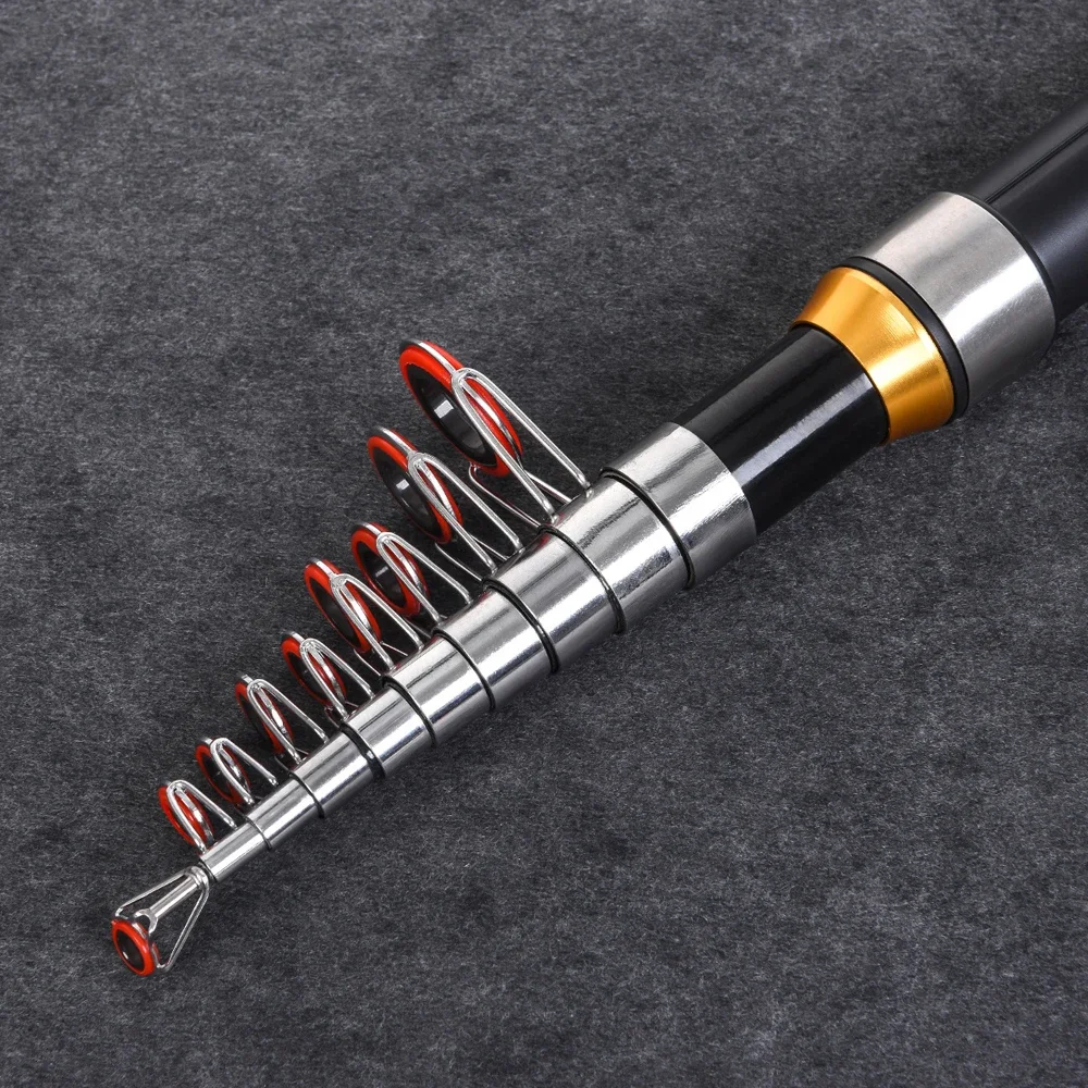 Ultra Short Mini Ice Fishing Rod Telescopic 1M-2.3M Pocket Travel Pole for Lure Fish in Saltwater Freshwater Winter