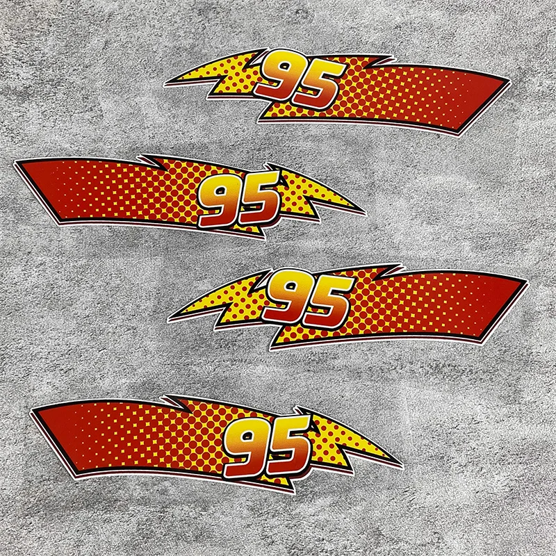 2Pcs Retro Pop Flame Sticker Set, Waterproof Vinyl Decal for Car Motorcycle Helmet Laptop