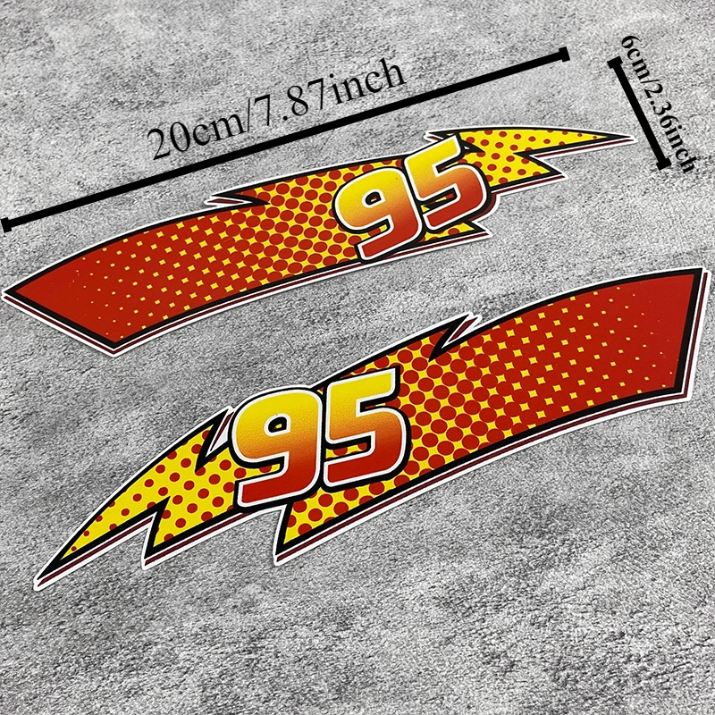 2Pcs Retro Pop Flame Sticker Set, Waterproof Vinyl Decal for Car Motorcycle Helmet Laptop