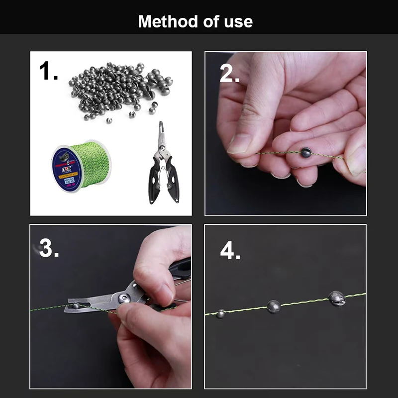 Extra Soft Lead Shot Split Shot Sinkers 50g Weight Assortment Box (0.2g 0.25g 0.3g 0.4g 0.6g 1.0g) for Float Fishing Rig Tackle