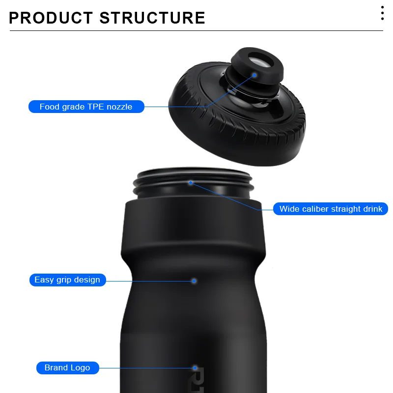Sports Water Bottle Ultra-Light 550ML/650ML PP5 Portable Squeeze Mug for Outdoor Running Cycling Bicycle Kettle Bike Cup