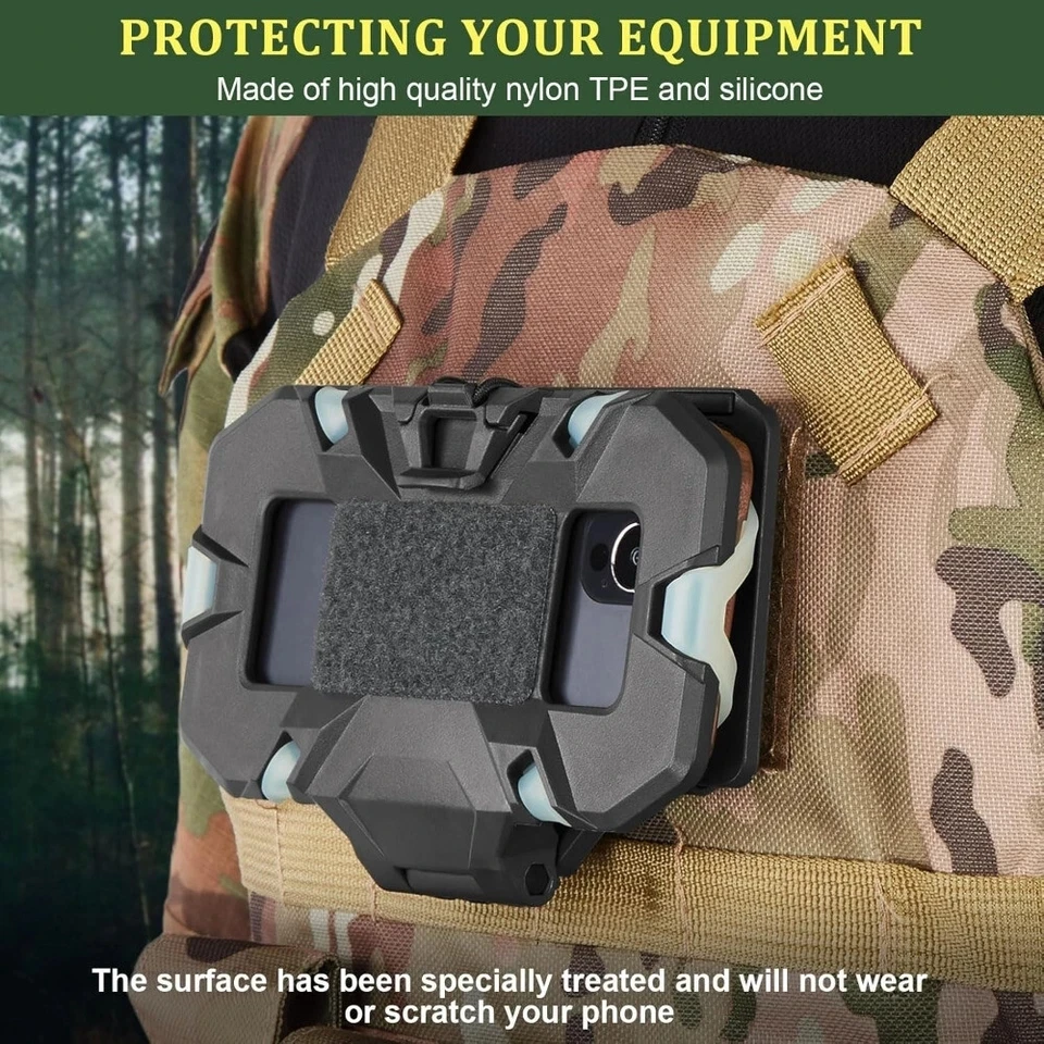 Outdoor Tactical MOLLE Folding Navigation Board Airsoft Map Case Admin Panel Mobile Phone Holder for Size 4.7-6.7in