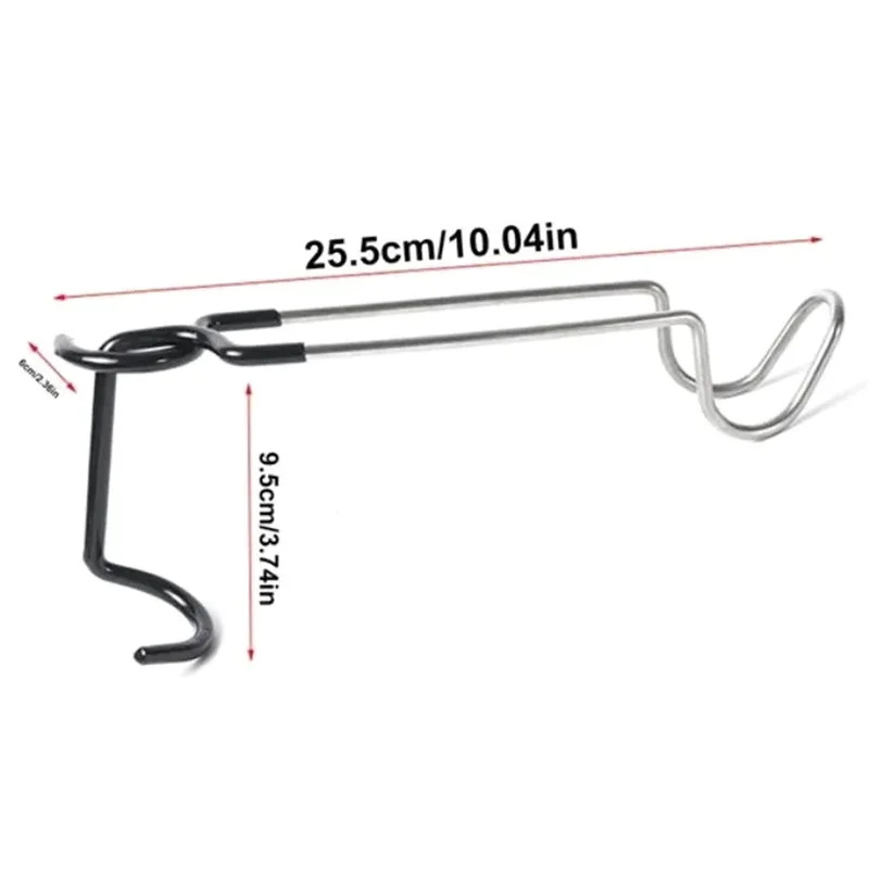 Portable Stainless Steel Light Stand Hook Outdoor Tent Pole Hanger Fishing & Camping Lantern Hook Camping Gear Accessories Tools