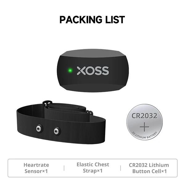 XOSS X2 Chest Strap Heart Rate Monitor for Cycling, Running, Hiking, Bluetooth ANT+ Wireless Health Fitness Smart Bicycle Sensor
