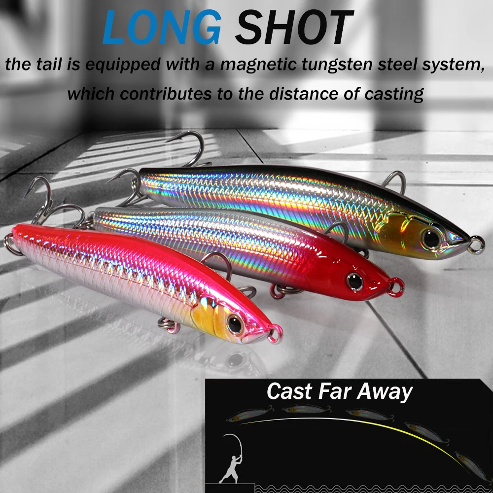 Sinking Pencil Bait 16g 9.8cm 12g 8.5cm Wobbler Weight Transfer System Popper Pesca Swimbait Cast Minnow Tackle Fishing Lure