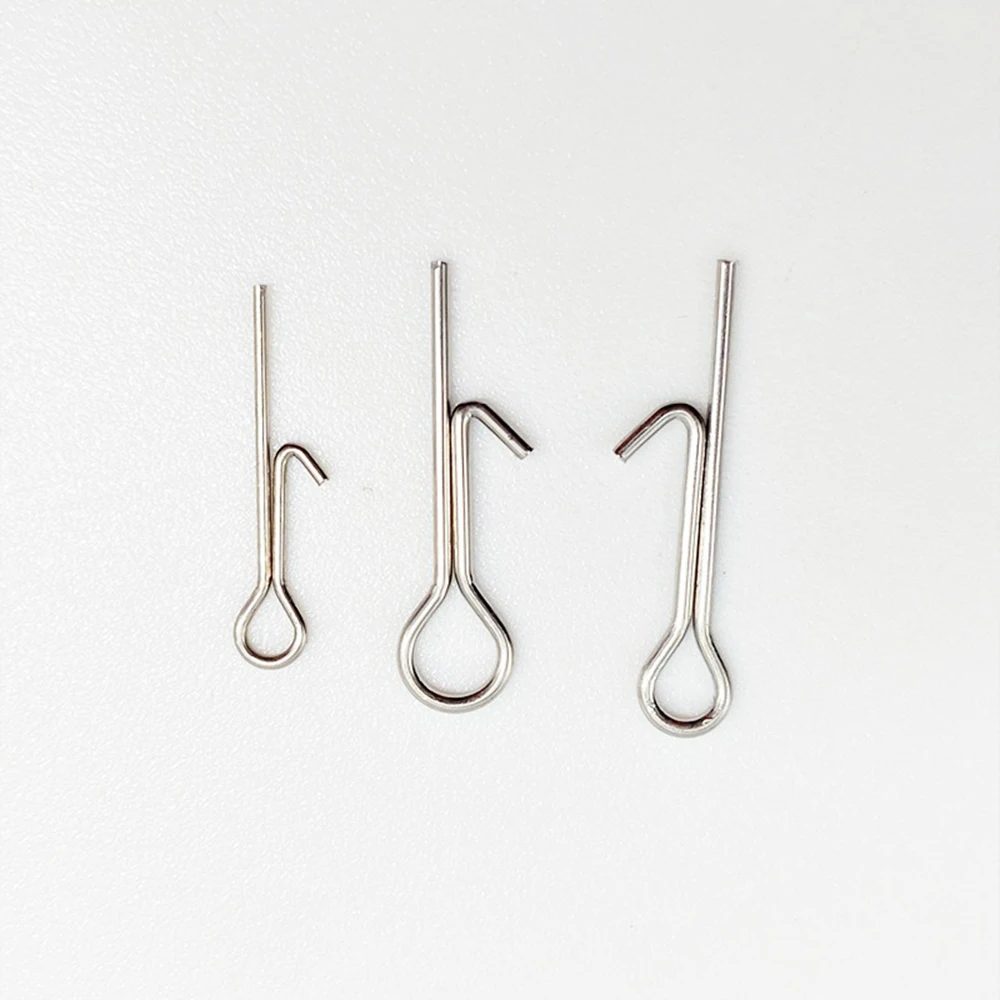 10/30/50Pcs Fishing Bait Stinger Spike Hook Soft Lure Bait Fixed Connecting Pins Needle Swivel Carp Fishing Tackle Accessories