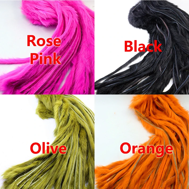 Royal Sissi 3strips Total One Meter Pack Fly Tying Zonker Rabbit Strips 3/5/8mm Zonker Pelt for Tying Zonker Streamer Fly Lure