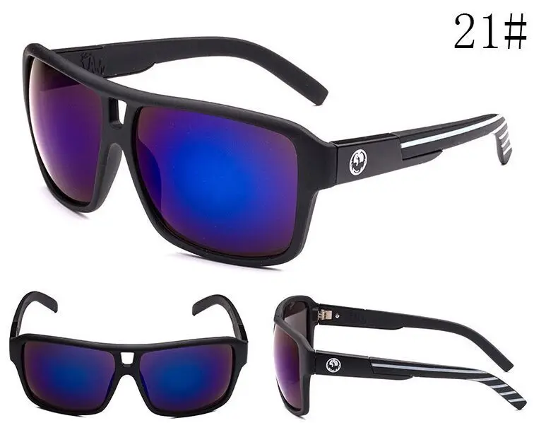 BRAND DESIGN Dragon Cycling Glasses Men Vintage Square Cycling Sun Glasses for Men Male Mirror MTB Cycling Driving Goggle Gafas