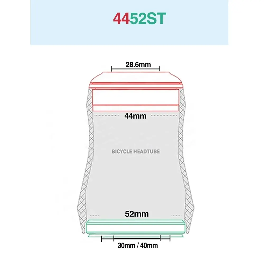 ZTTO Bicycle Headset 42mm 44mm 56mm ZS44 IS42 IS52 ZS56 1-1/8" 28.6mm Straight Cone Tube Fork Bike Frame 4444S 4456ST 4252ST