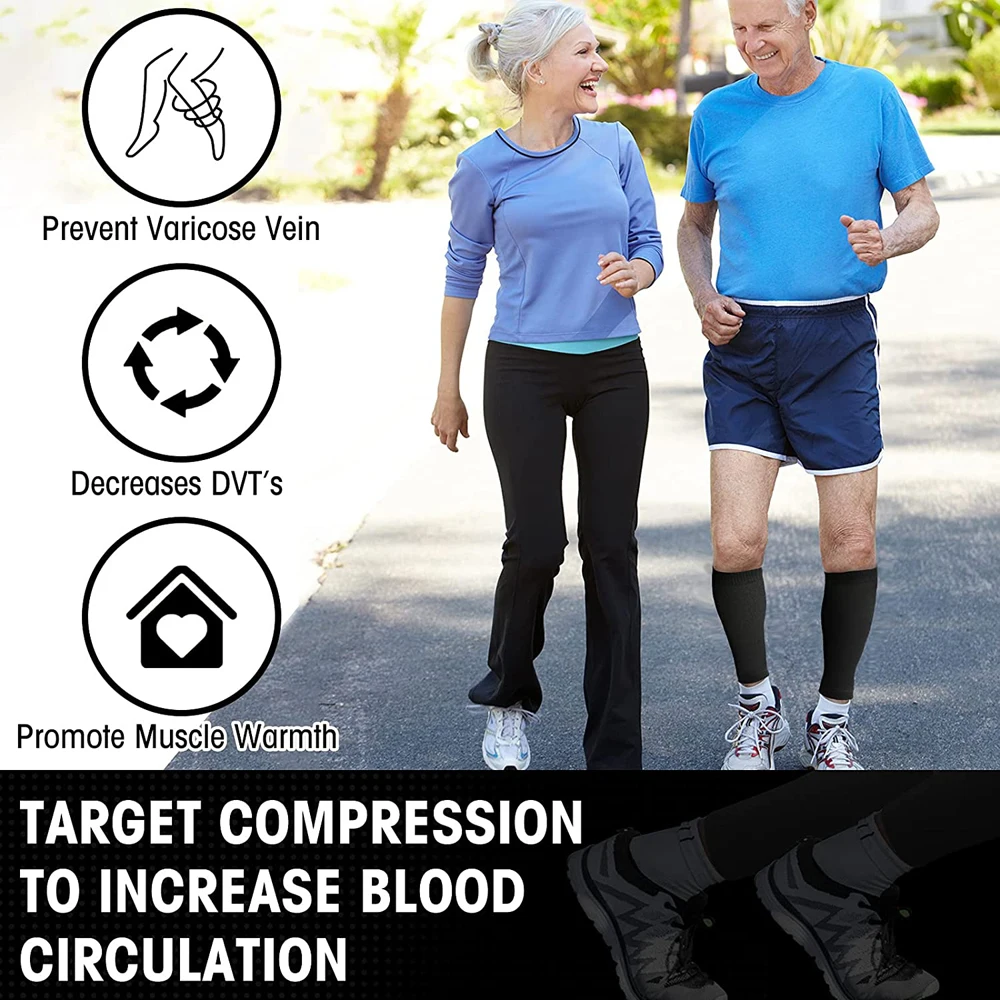 Medical Calf Compression Sleeve 30-40mmhg Men Women Footless Calves Compression Sleeves Varicose Veins