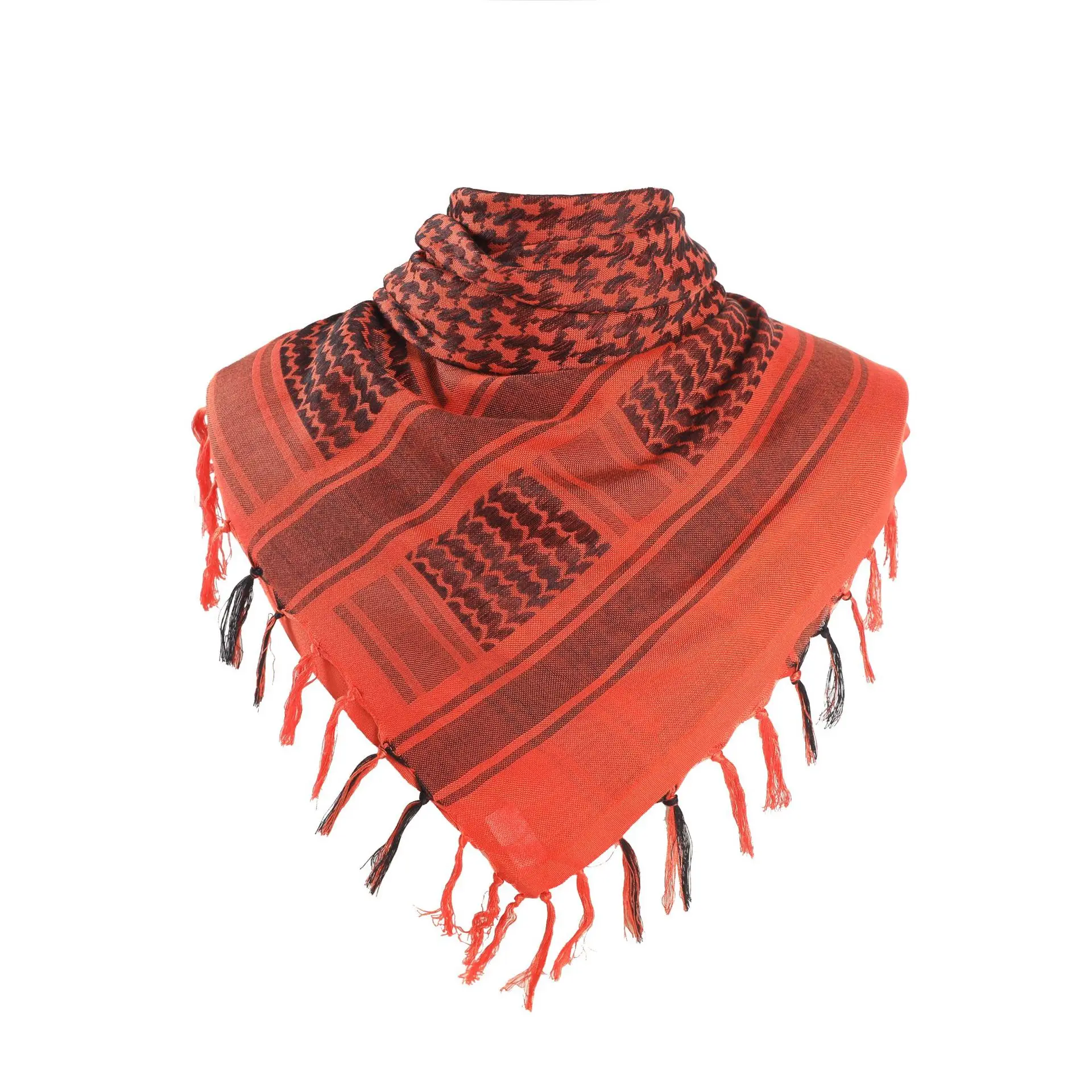 Hot sale Arab Keffiyeh Shemagh Scarf Cotton Winter Shawl Neck Warmer Cover Head Wrap Windproof Tactical Camping Scarf Men Women