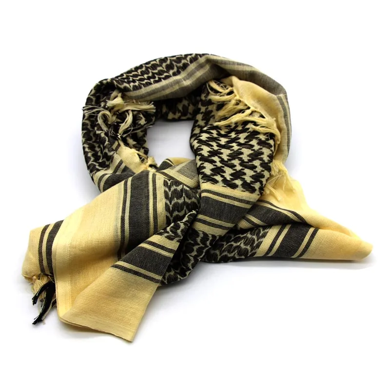 Hot sale Arab Keffiyeh Shemagh Scarf Cotton Winter Shawl Neck Warmer Cover Head Wrap Windproof Tactical Camping Scarf Men Women