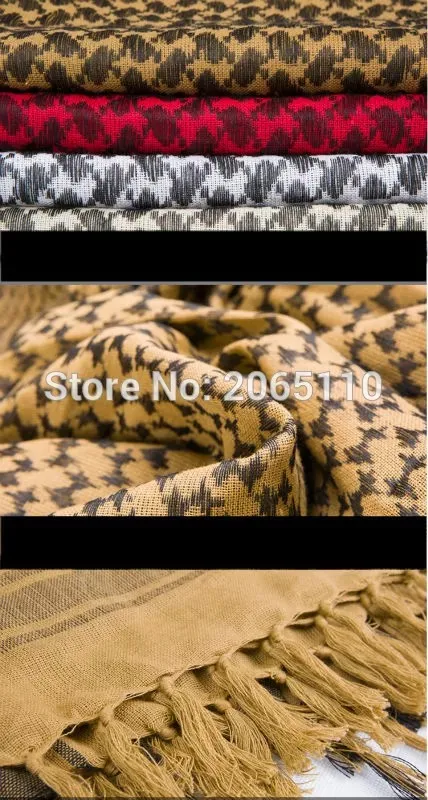 Hot sale Arab Keffiyeh Shemagh Scarf Cotton Winter Shawl Neck Warmer Cover Head Wrap Windproof Tactical Camping Scarf Men Women