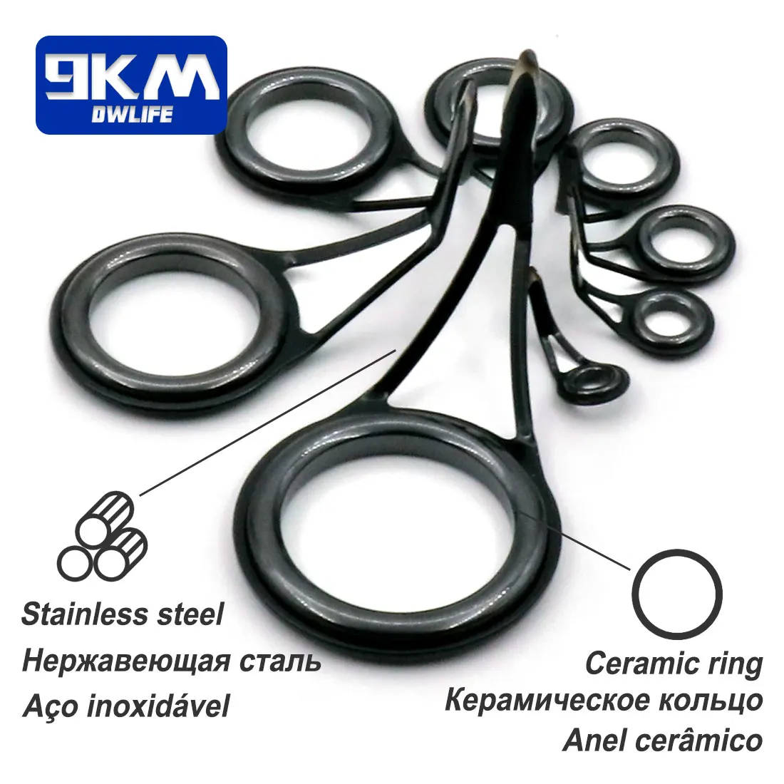 8~105Pcs Spinning Fishing Rod Guide Telescopic Rod Repair Kit Stainless Steel Ceramics Ring Fishing Rod Building Replacement Set