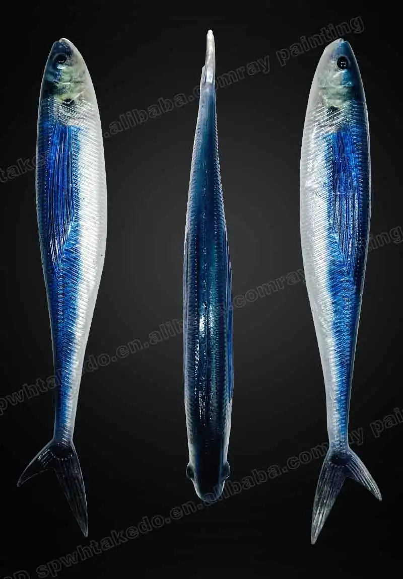 TAKEDO 3D Live Fish Painting Lure 12.5CM 16CM 19CM 34G Luminous Soft Fishing Bait Scissor Tail Fish For Tuna Bass Sea Fishing