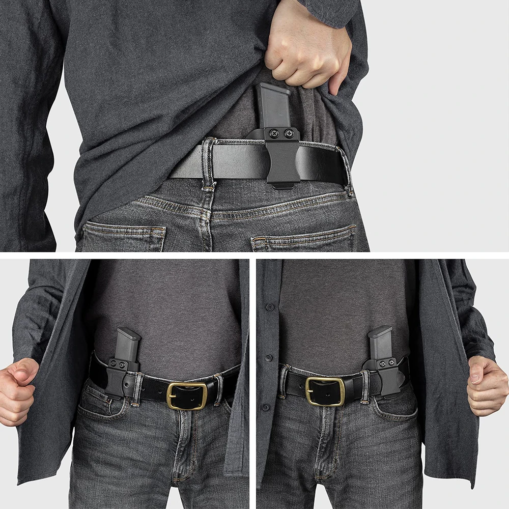 Universal Magazine Holster IWB/OWB Conceal Carry Mag Holster Kydex Mag Holder for 9mm/.40 Double Stack G17 G19 Hunting Accessory