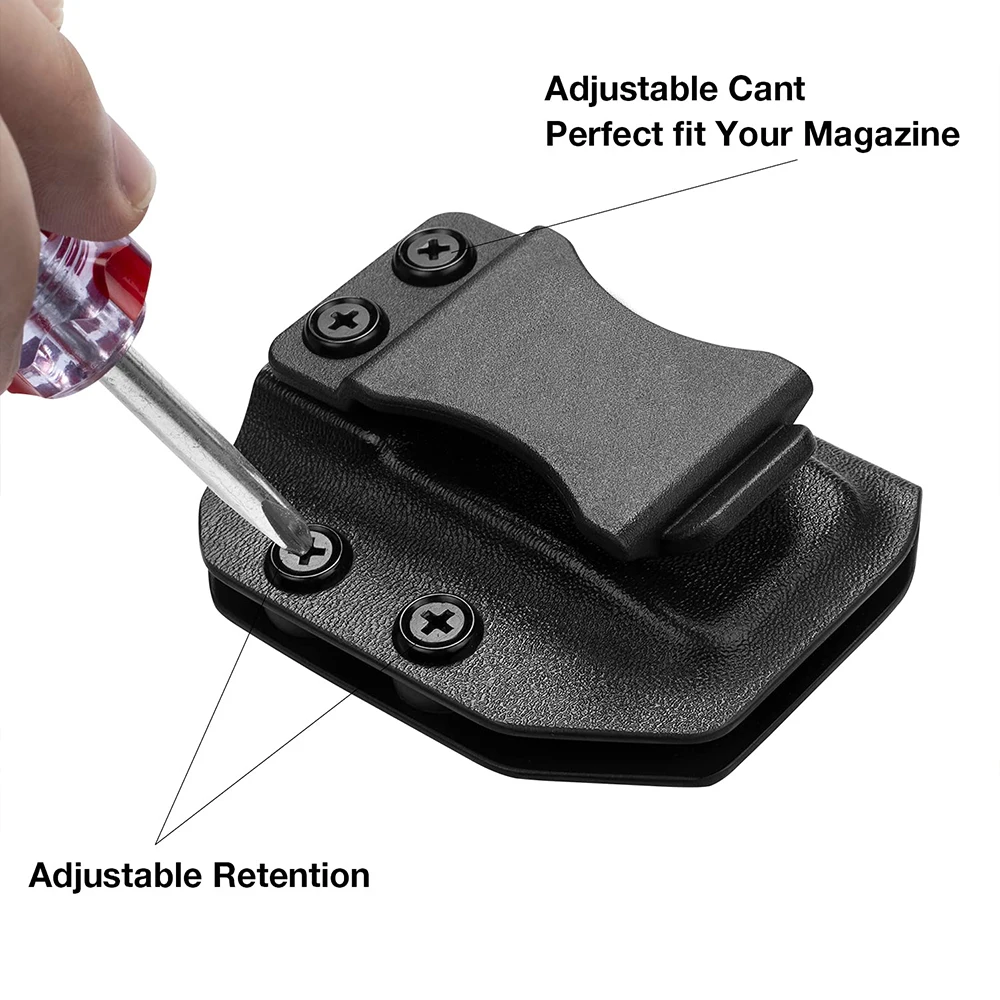 Universal Magazine Holster IWB/OWB Conceal Carry Mag Holster Kydex Mag Holder for 9mm/.40 Double Stack G17 G19 Hunting Accessory