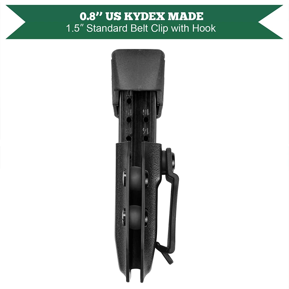 Universal Magazine Holster IWB/OWB Conceal Carry Mag Holster Kydex Mag Holder for 9mm/.40 Double Stack G17 G19 Hunting Accessory
