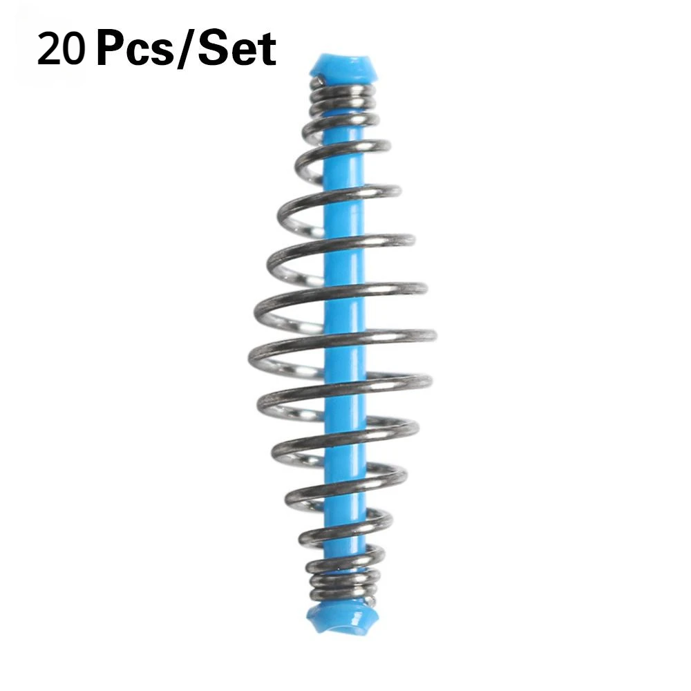 30pcs/Set Fishing Bait Spring Lure Inline Hanging Tackle Stainless Steel Feeder