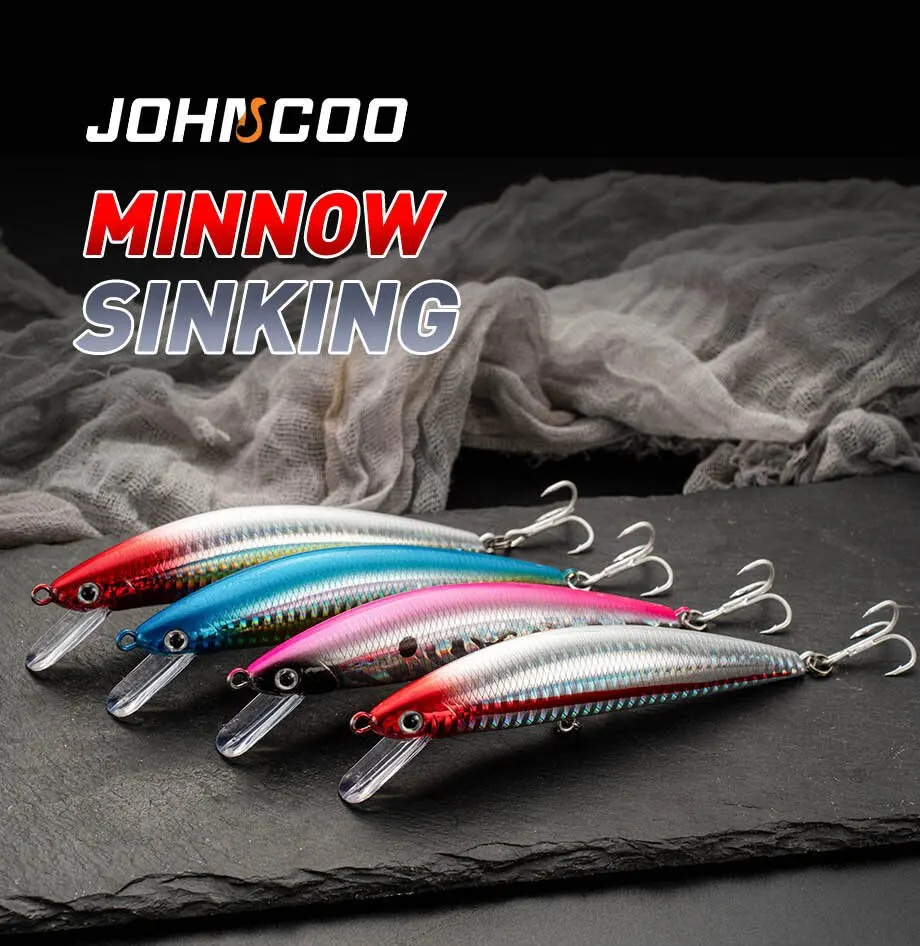 Fishing Lure Sinking Minnow 13cm 15cm 40g 60g Weight System Hard Lure Pesca Strong Treble Hooks Wobbler Jerkbait Swimbait Bait