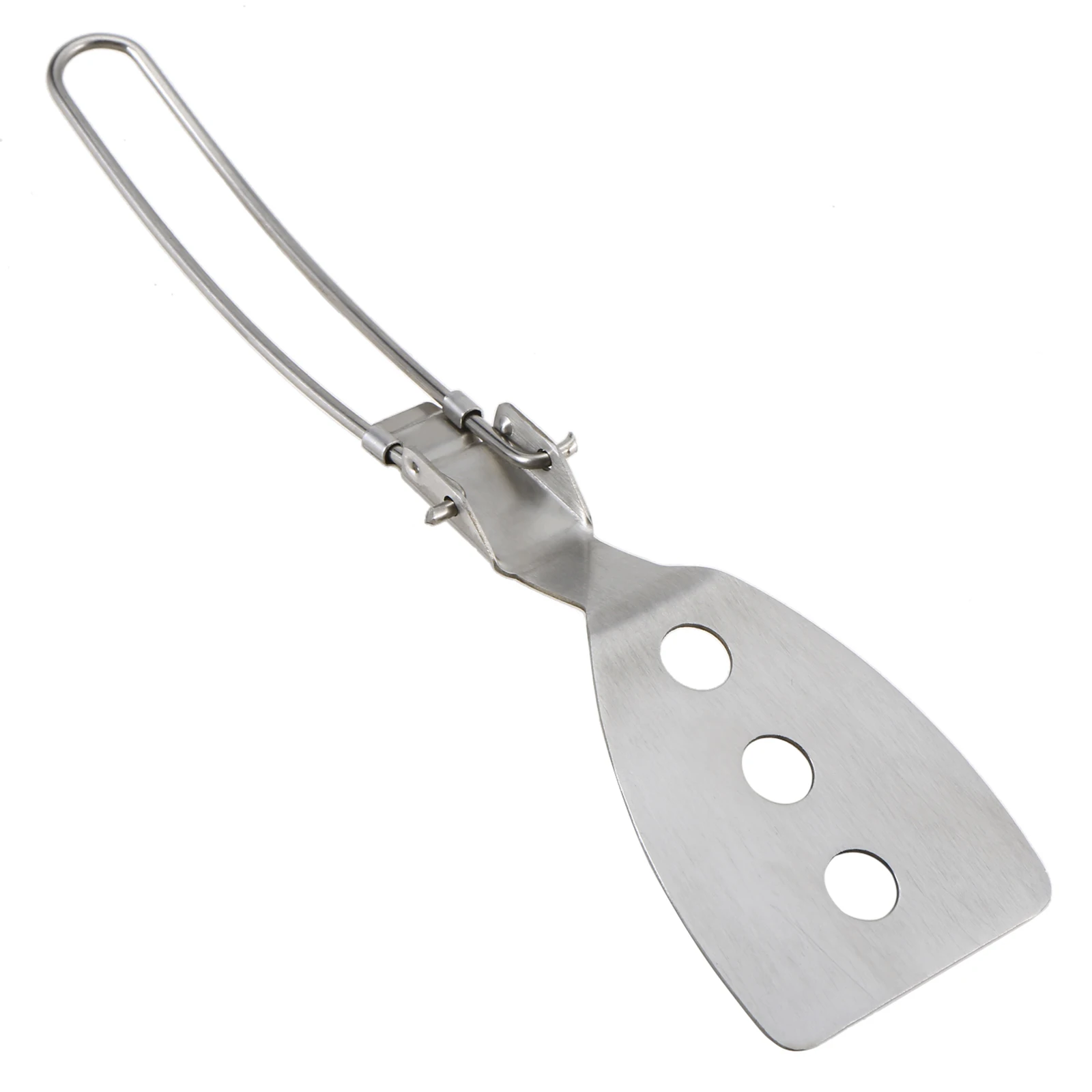 Tomshoo Stainless Steel Folding Spatula Turner for Outdoor Camping Hiking BBQ Picnic Cooking Mini Pancakes Bread Steak Flat
