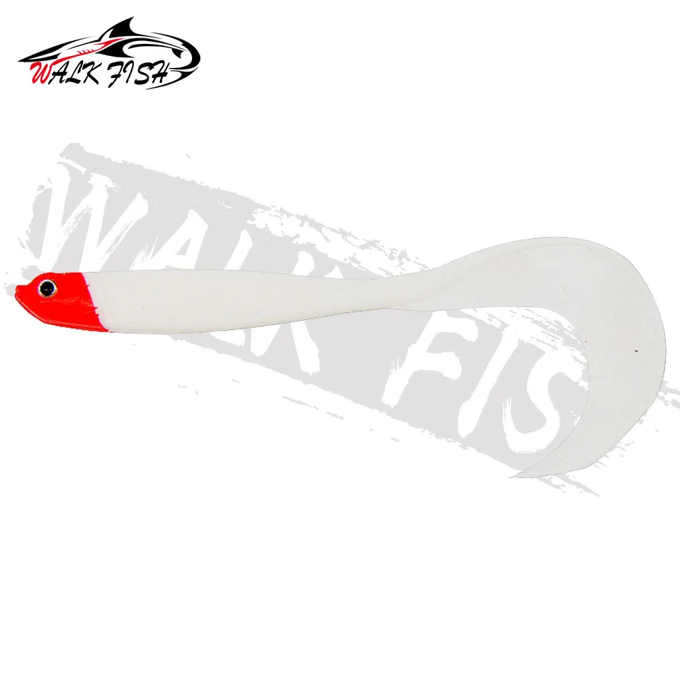 WALK FISH 4PCS Jigging Wobblers Fishing Lure 12.5cm 5.5g Shad T-tail Soft Bait Artificial Silicone Lures Bass Pike Fishing