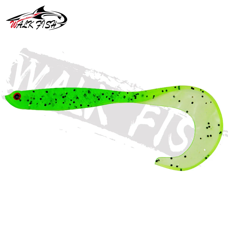 WALK FISH 4PCS Jigging Wobblers Fishing Lure 12.5cm 5.5g Shad T-tail Soft Bait Artificial Silicone Lures Bass Pike Fishing