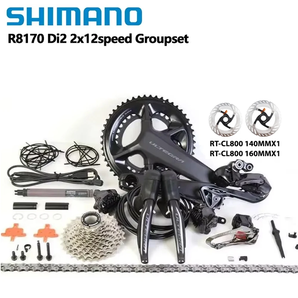 Shimano ULTEGRA Di2 R8170 2x12s Groupset Di2 R8100 Crankset 11-30T 11-34T Cassette FD RD R8150 Derailleur For Road Bike Groupset
