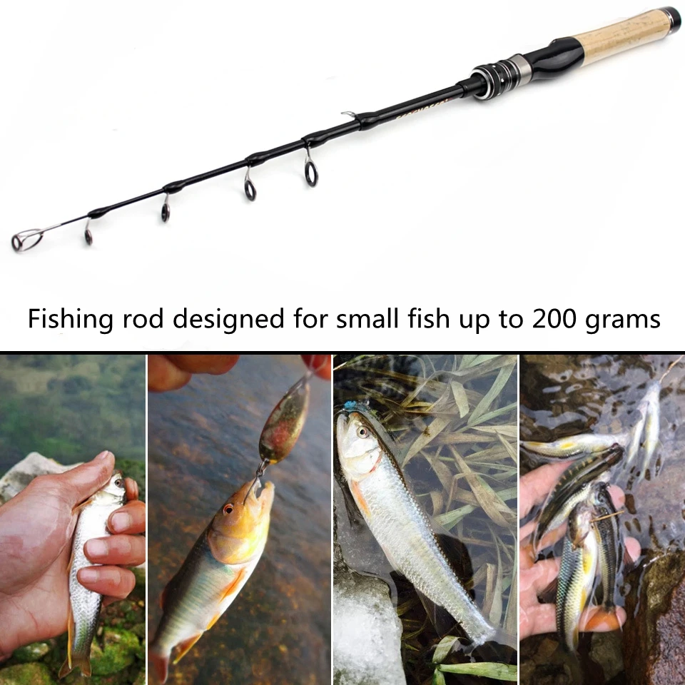 168cm 185cm Ultra light ul power Telescopic Fishing Rod Spinning Rod Lure Weight 1-5g Children beginners Catch small fish pole