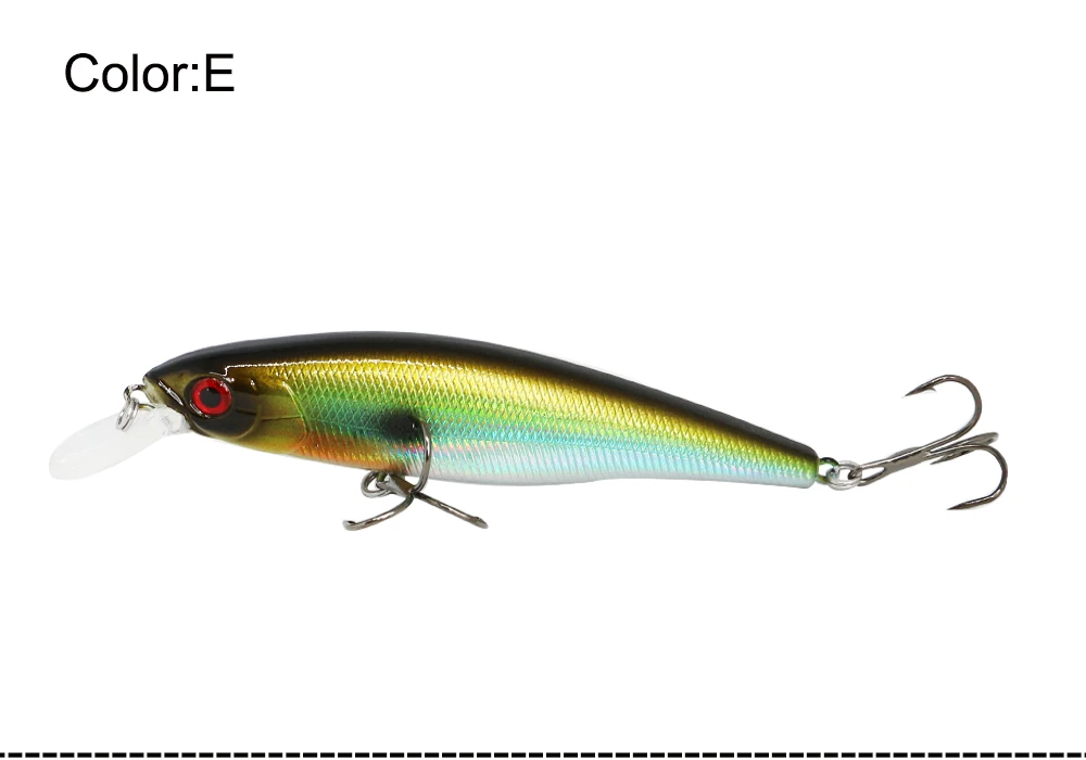 AI-SHOUYU Minnow Bait Hard Fishing Lure 95mm/15g Sinking Bait with 2 Treble Hook Crankbait Wobbler Pesca Fishing Tackle Leurre