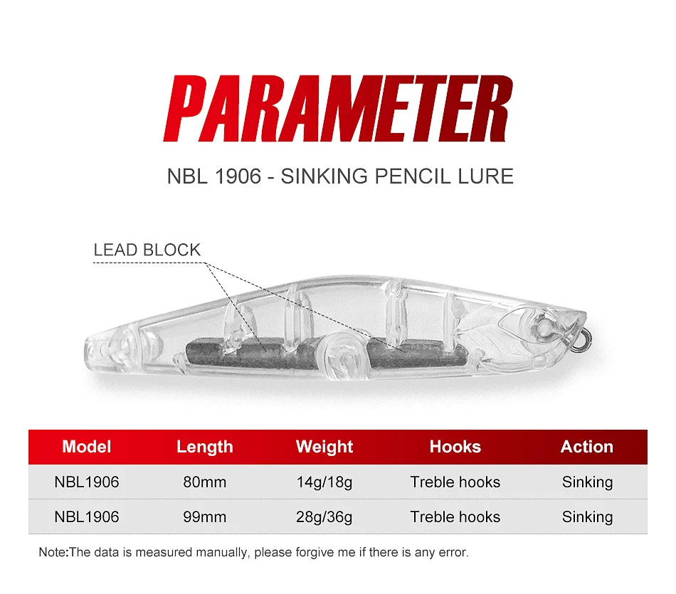 Noeby Ballista Sinking Pencil Fishing Lures 99mm 28g 36g Shore Casting Artificial Hard Bait Bass Saltwater Tackle Fishing Lure