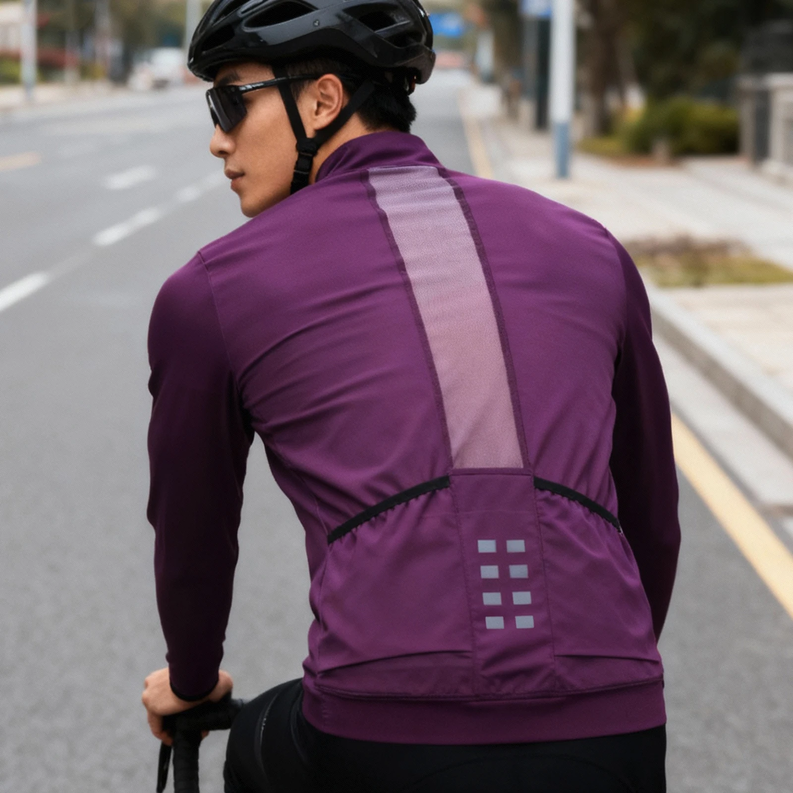 WOSAWE Ultralight Men's Cycling Windbreaker Windproof Jacket Bike Vest Water Resistant MTB Road Bicycle Long Jersey 2 Pockets