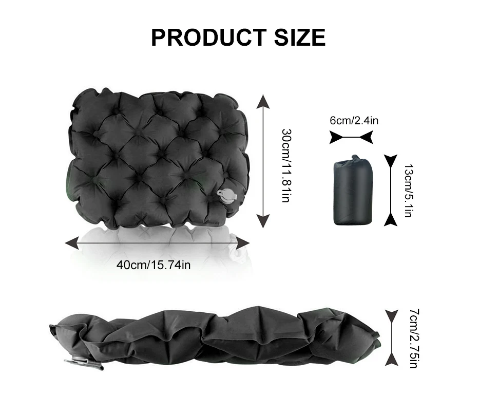 WESTTUNE Inflatable Mattress for Sitting Outdoor Ultralight Seat Cushion Camping Sitting Pad Air Mat for Hiking Backpacking